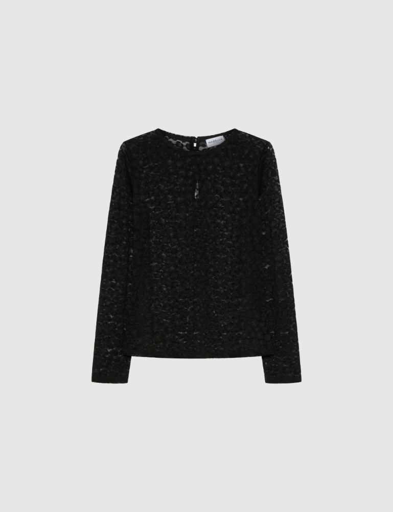 T-shirt a manica lunga in jersey pizzo - Marella