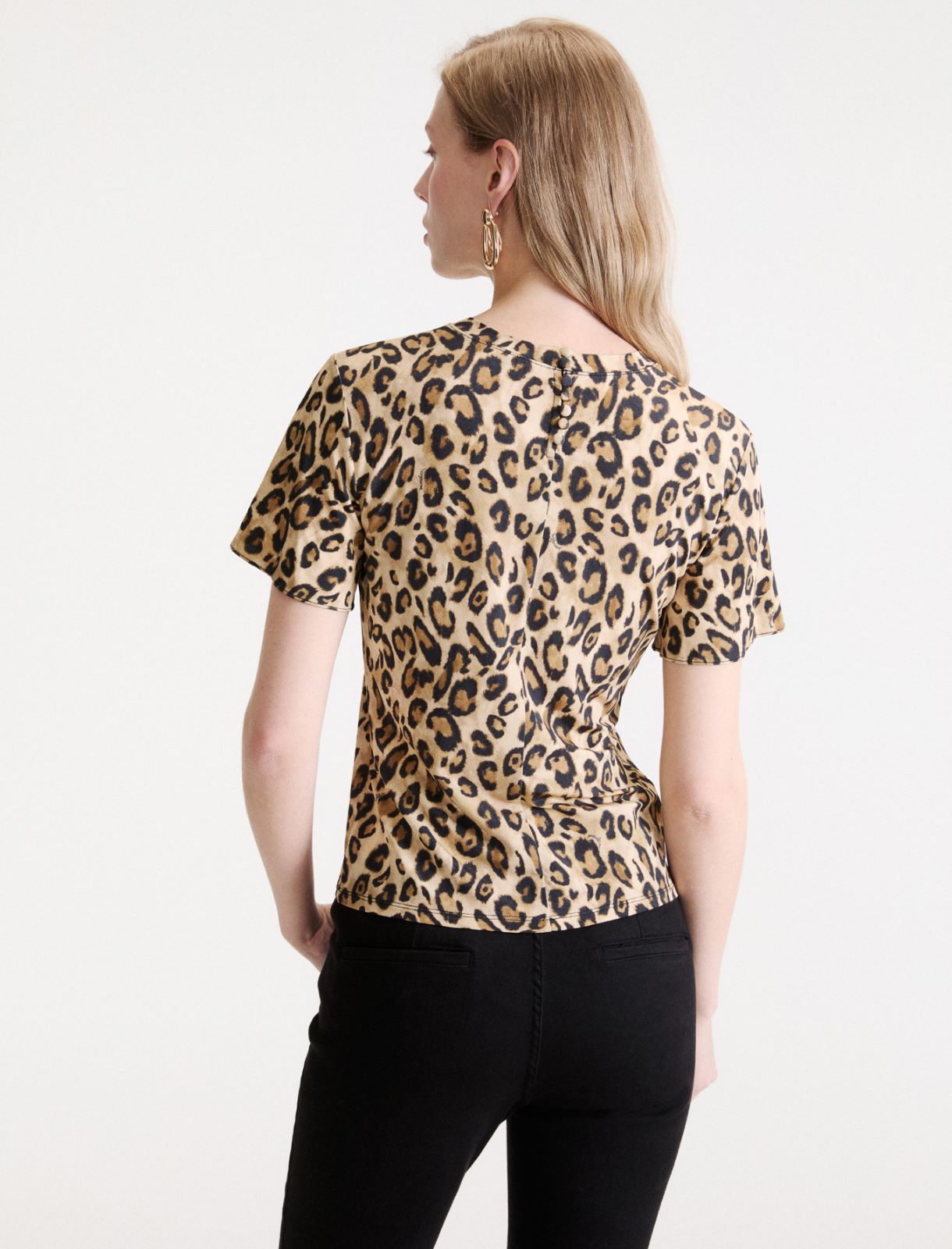 Slim-fit viscose jersey T-shirt - CAMEL - Marella - 3