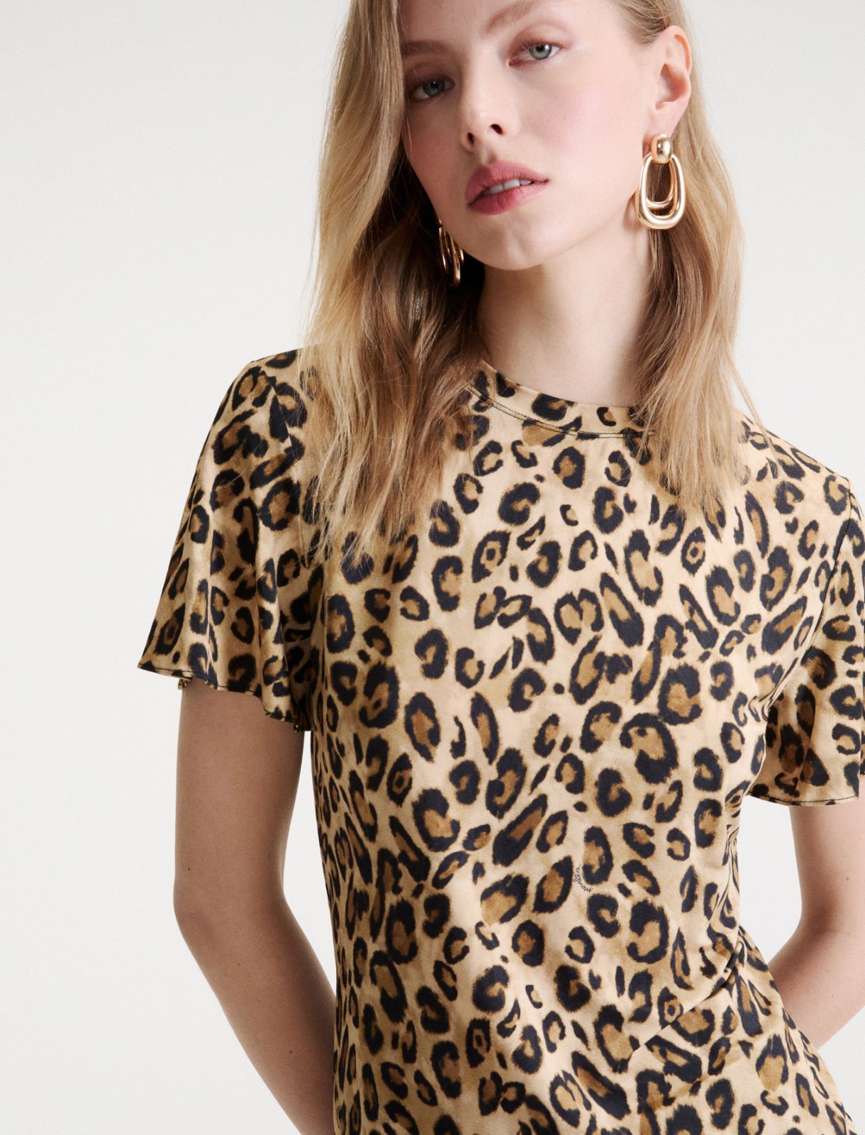 Slim-fit viscose jersey T-shirt - CAMEL - Marella - 5