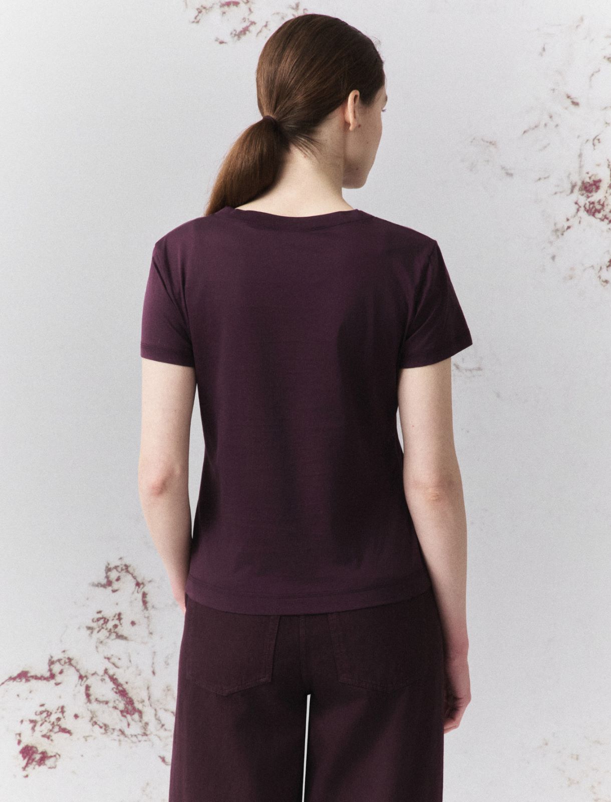 Pure cotton T-shirt - BLACKBERRY - Marella - 3