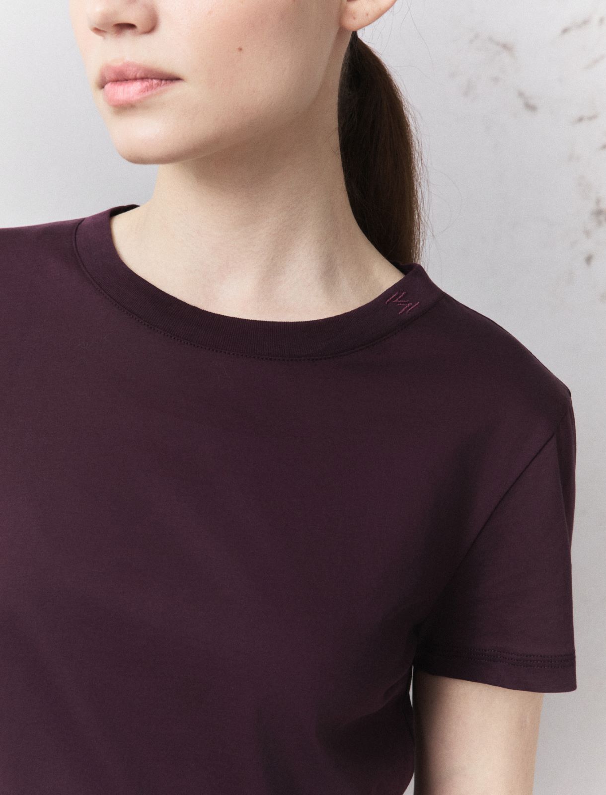 Pure cotton T-shirt - BLACKBERRY - Marella - 5