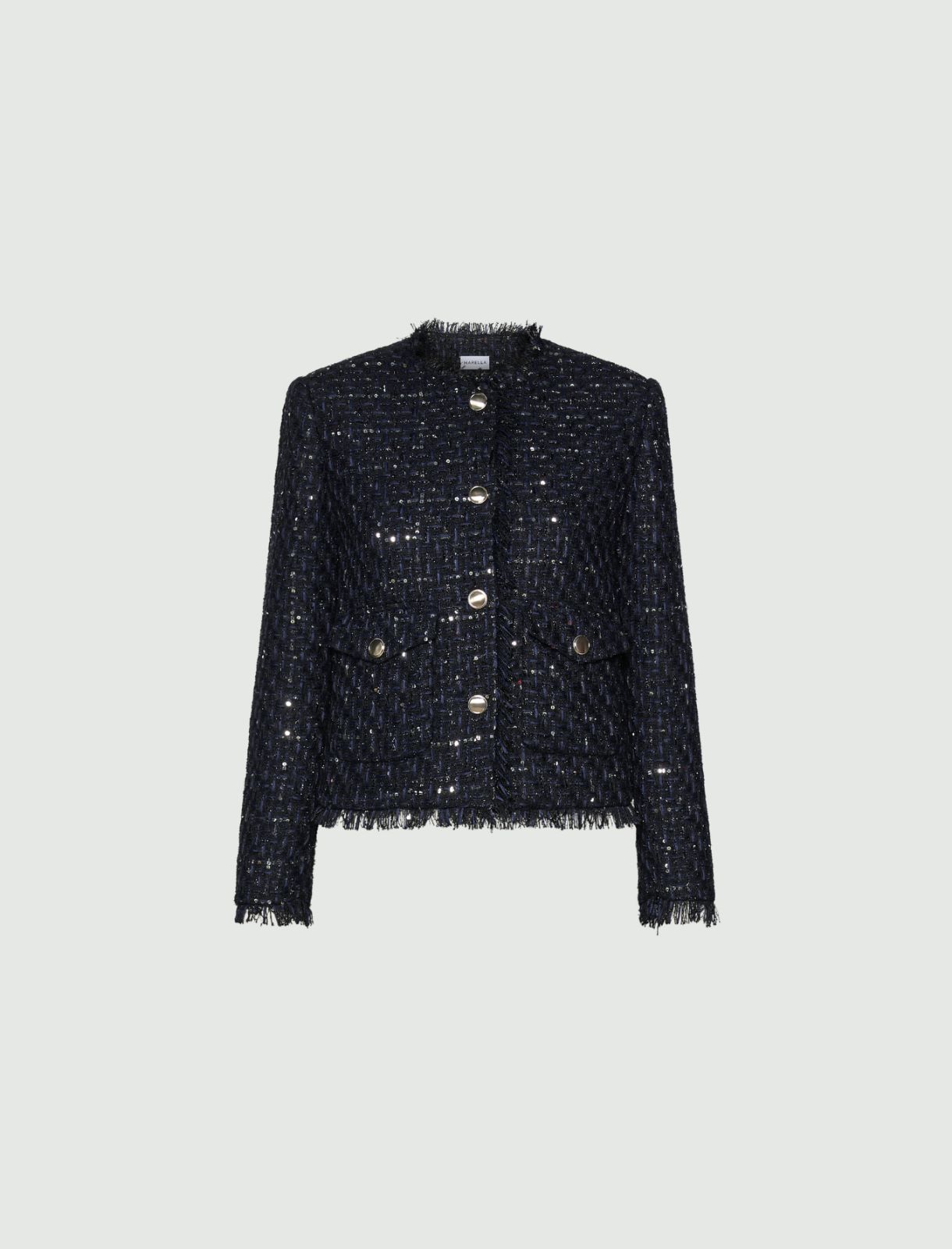 Sequinned natté jacket - Midnightblue - Marella
