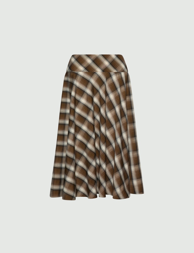 Gonna semi ruota in misto viscosa stretch - Marella