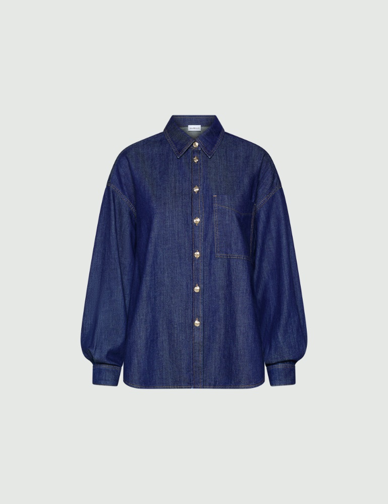 Oversized fluid denim shirt - Marella