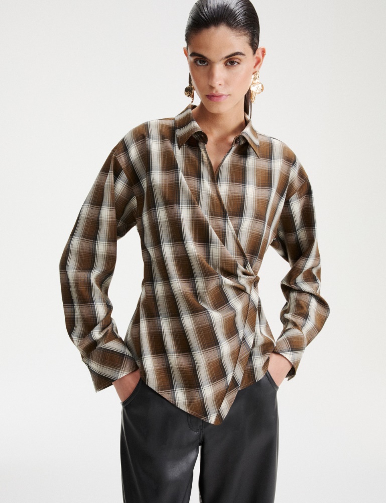 Camicia asimmetrica in misto viscosa - Marella