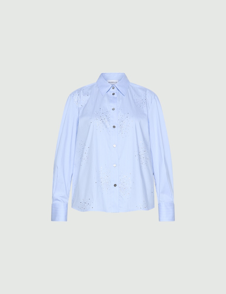 Camicia in popeline con cristalli - Marella
