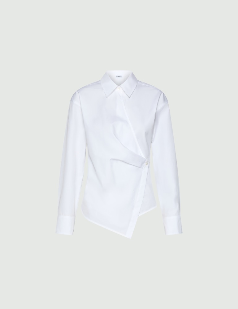 Camisa asimétrica de popelina - Marella