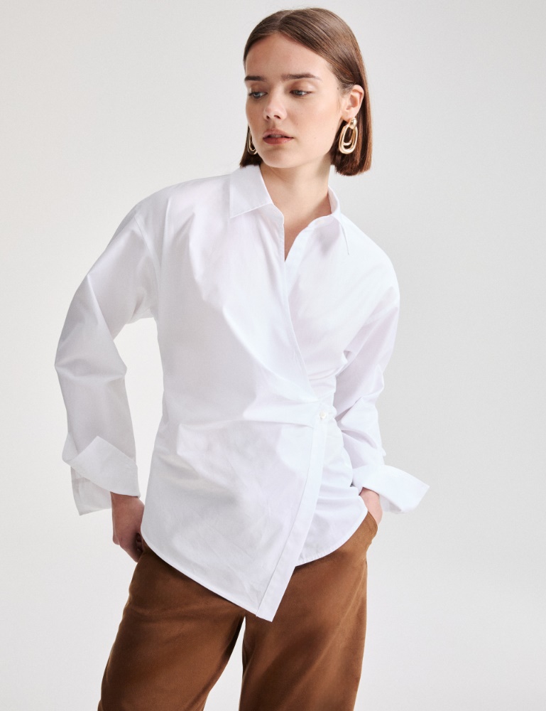Camisa asimétrica de popelina - Marella
