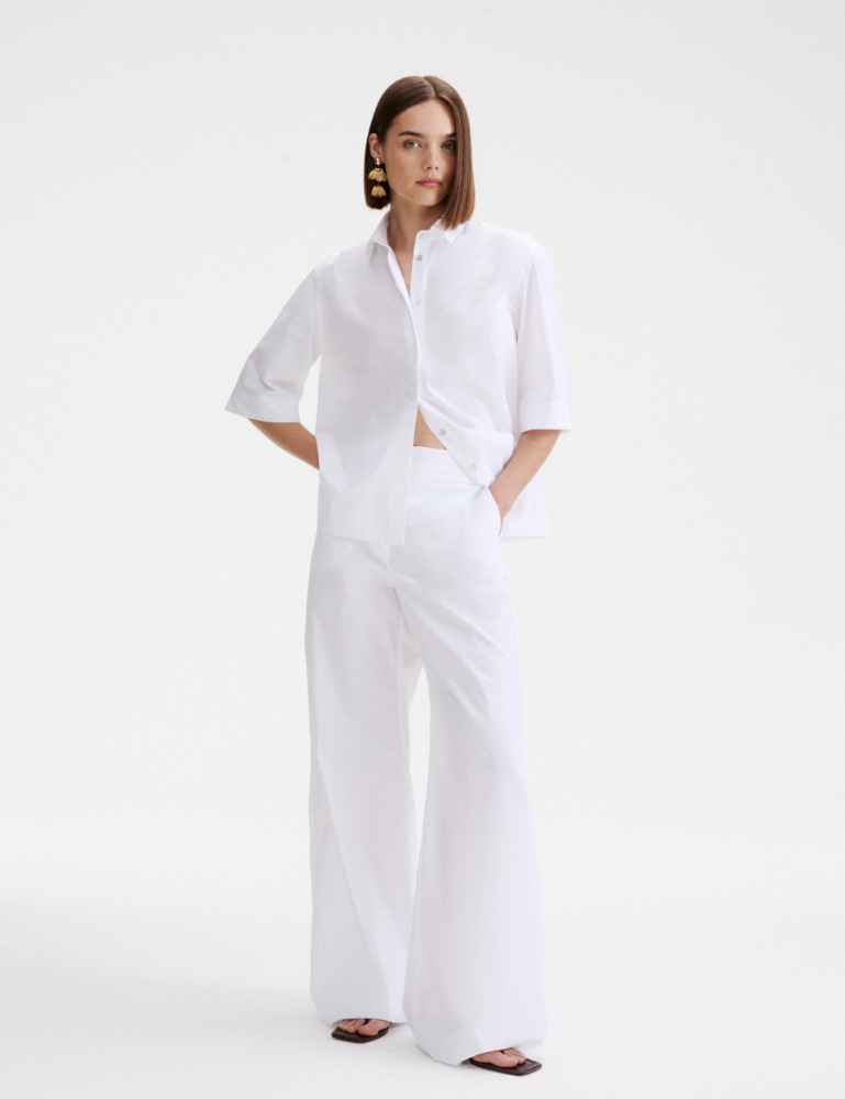 Pantalone wide leg in popeline - Marella