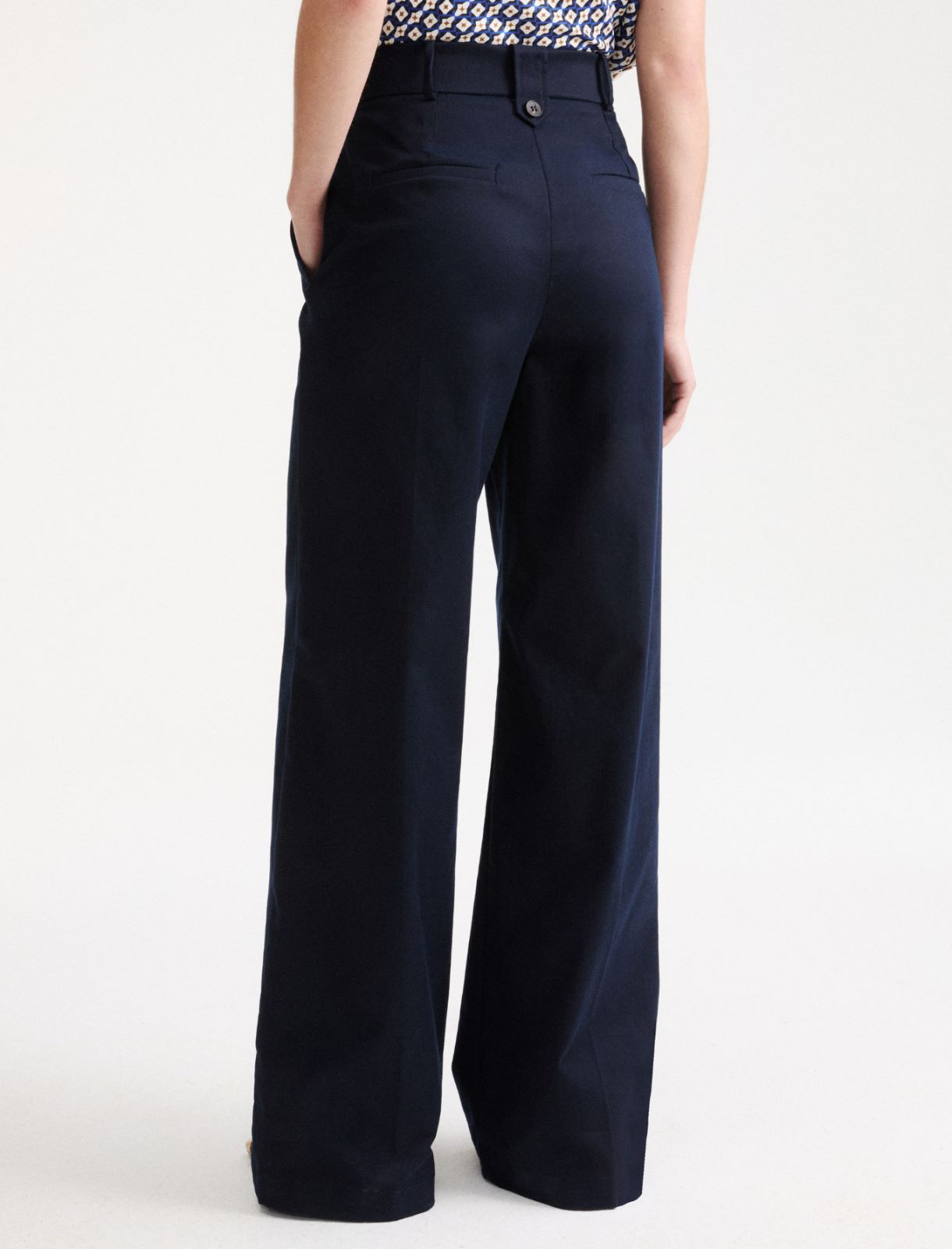 Pantalon droit à pli marqué - Bleu nuit - Marella - 3