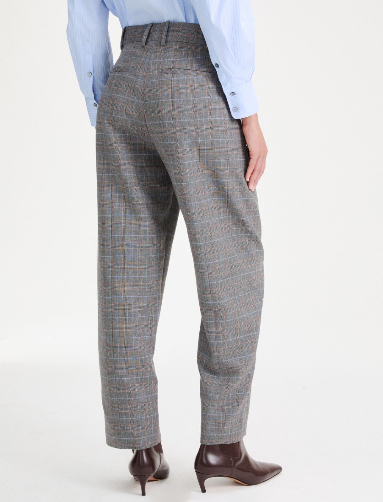 Pantalone barrel in misto viscosa - GRIGIO - Marella - 3
