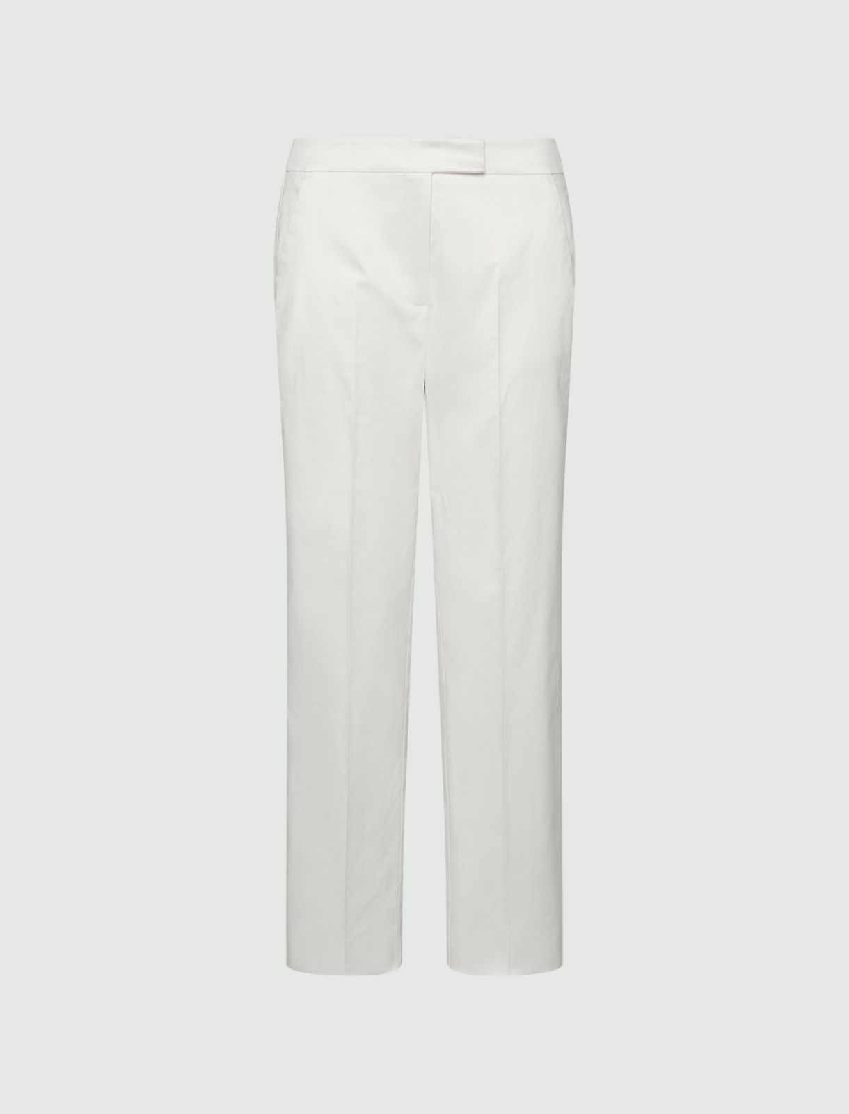 Pantalón de pitillo de mezcla de algodón - Blanco - Marella