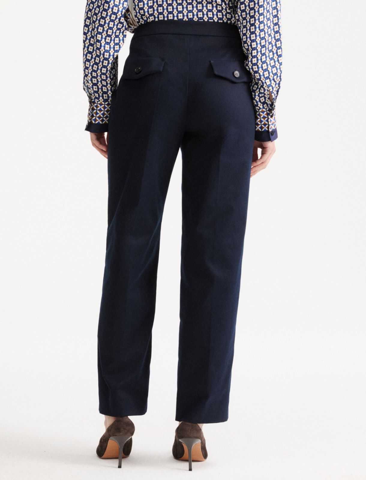 Pantalón de pitillo de mezcla de algodón - Azul noche - Marella - 3