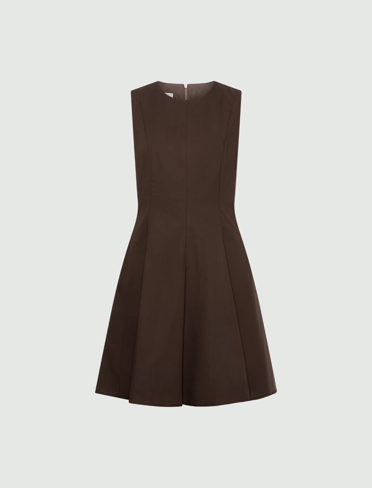 Kleid im Fit-and-Flare-Schnitt aus Popeline - BRAUN - Marella
