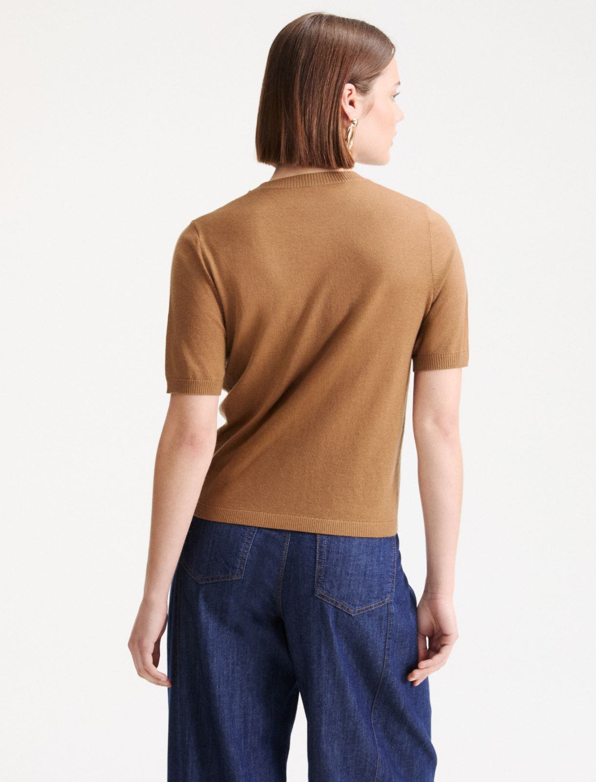 Jersey de lana merina extrafina - Tabaco - Marella - 3