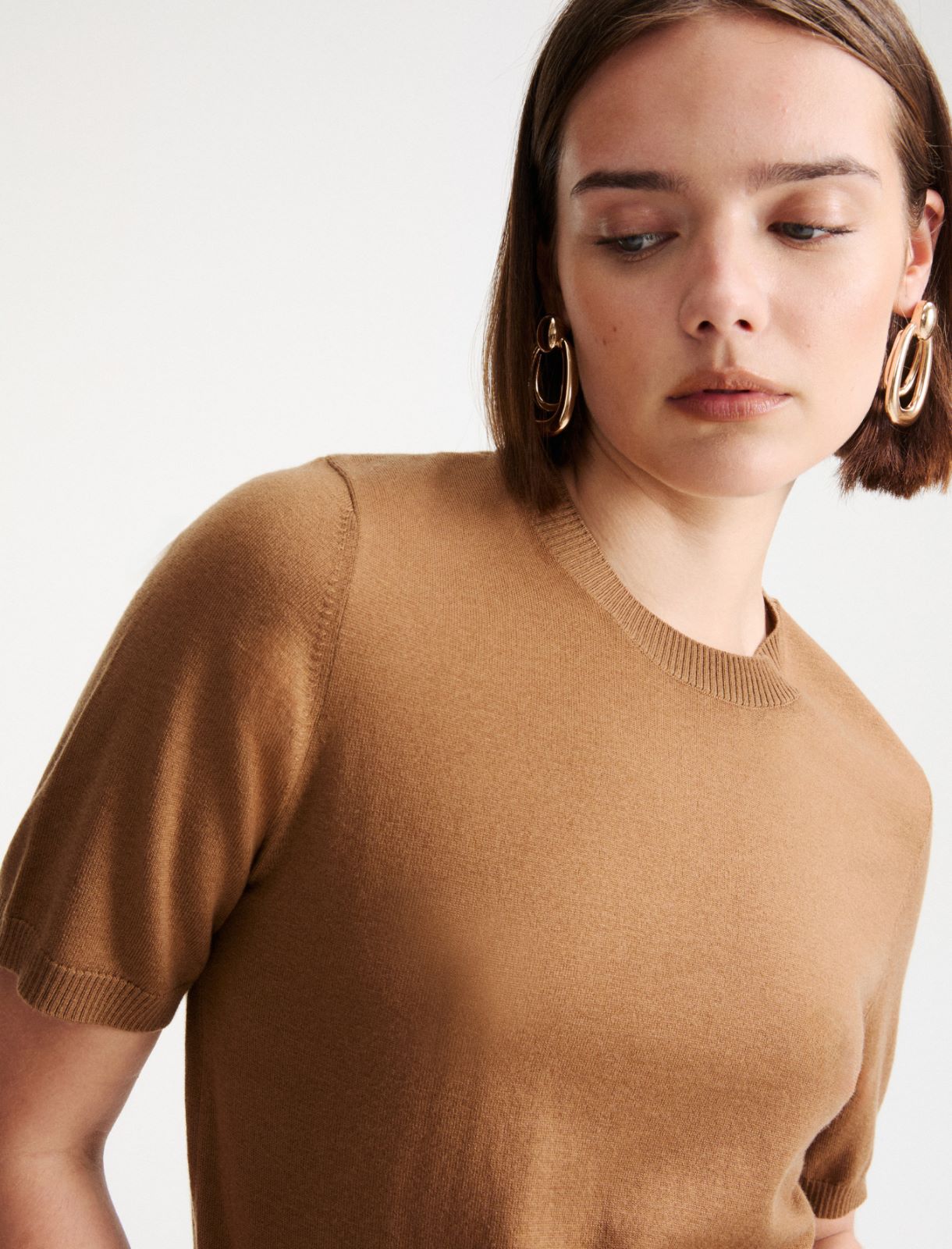 Jersey de lana merina extrafina - Tabaco - Marella - 5