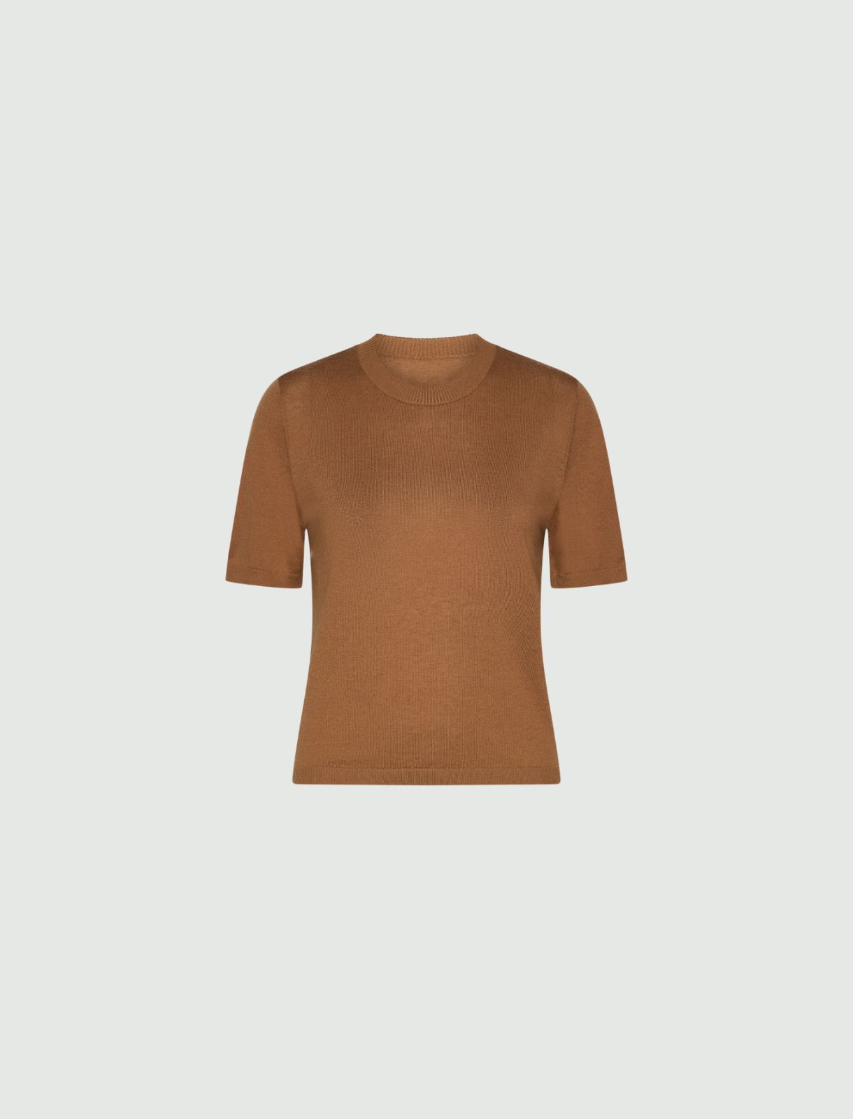 Jersey de lana merina extrafina - Tabaco - Marella