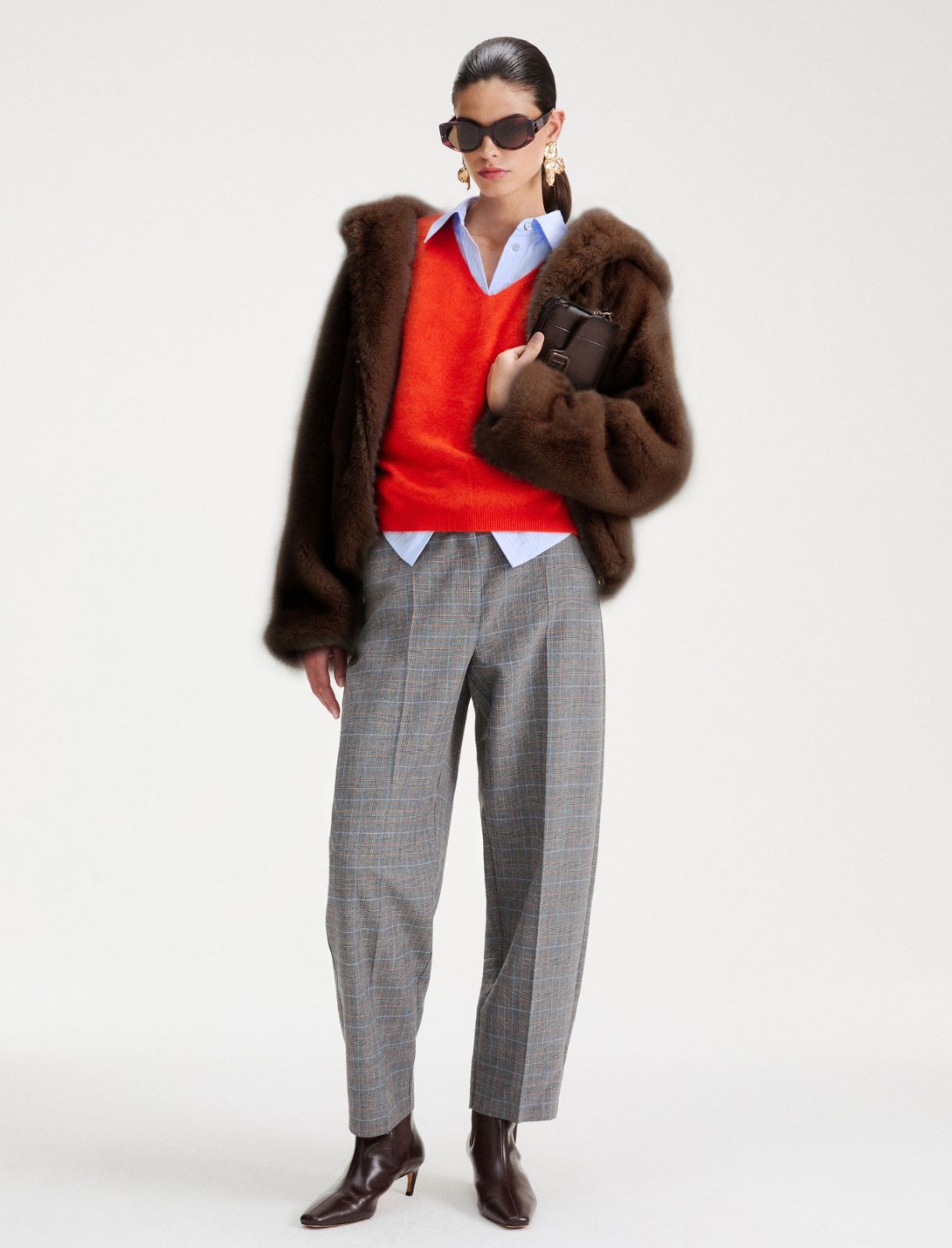 Gilet boxy in merino extrafine - ARANCIO - Marella - 2