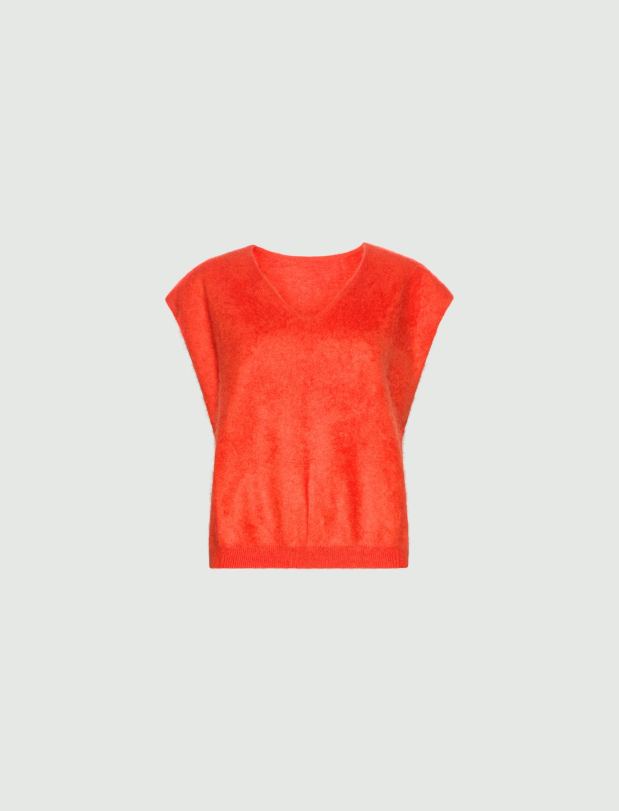 Gilet boxy in merino extrafine - ARANCIO - Marella