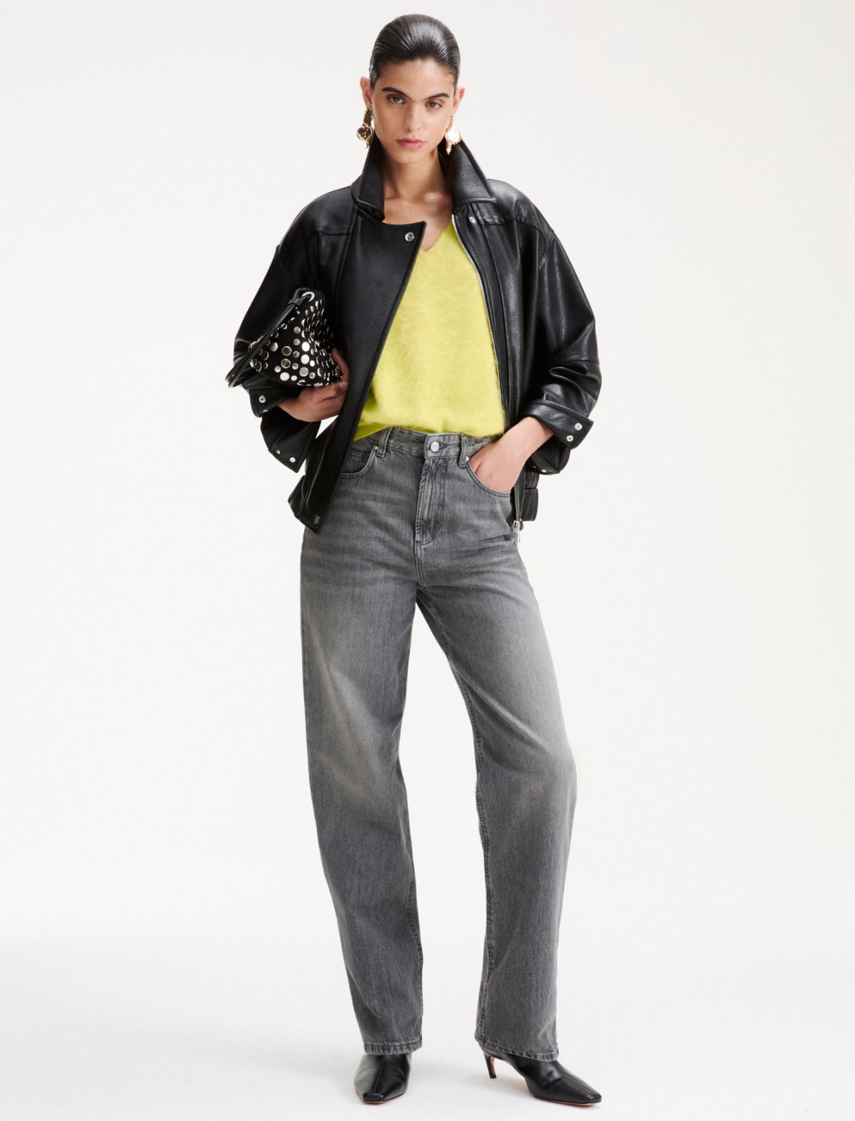 Gilet boxy in merino extrafine - LIME - Marella - 2