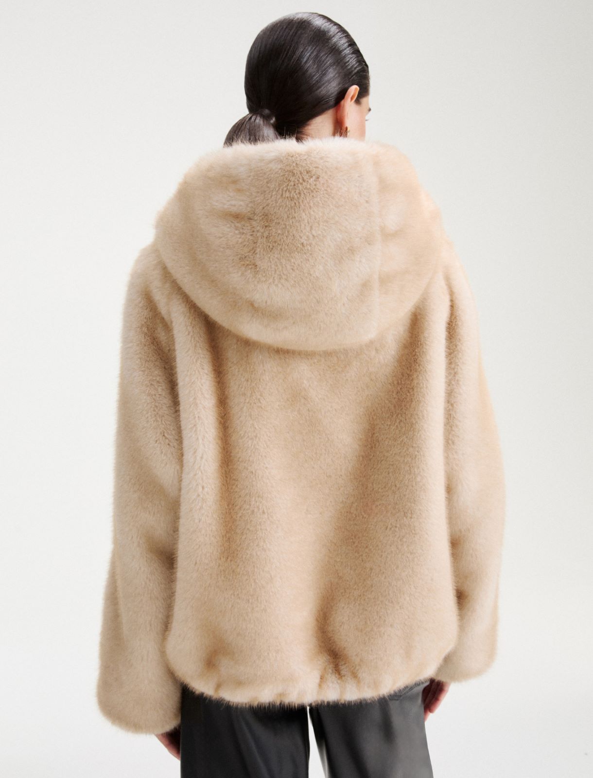 Hooded jacket - BEIGE - Marella - 3