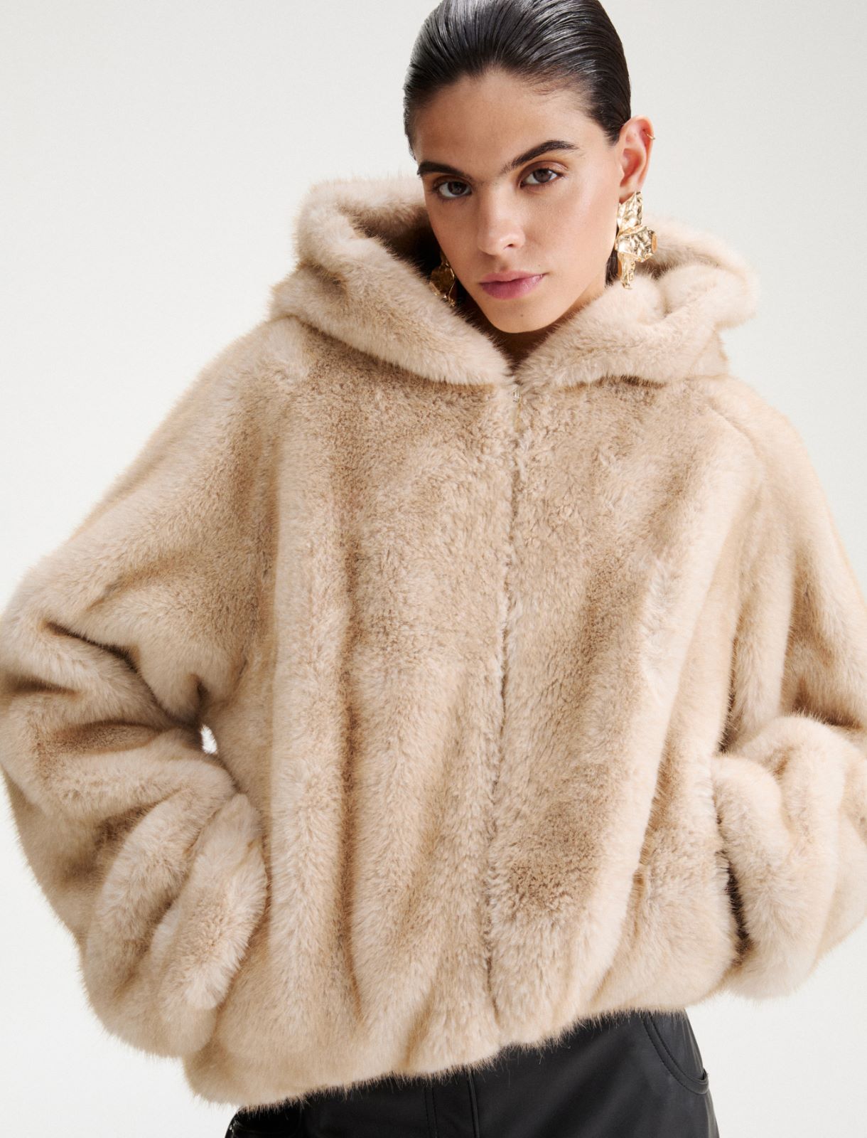 Hooded jacket - BEIGE - Marella - 5