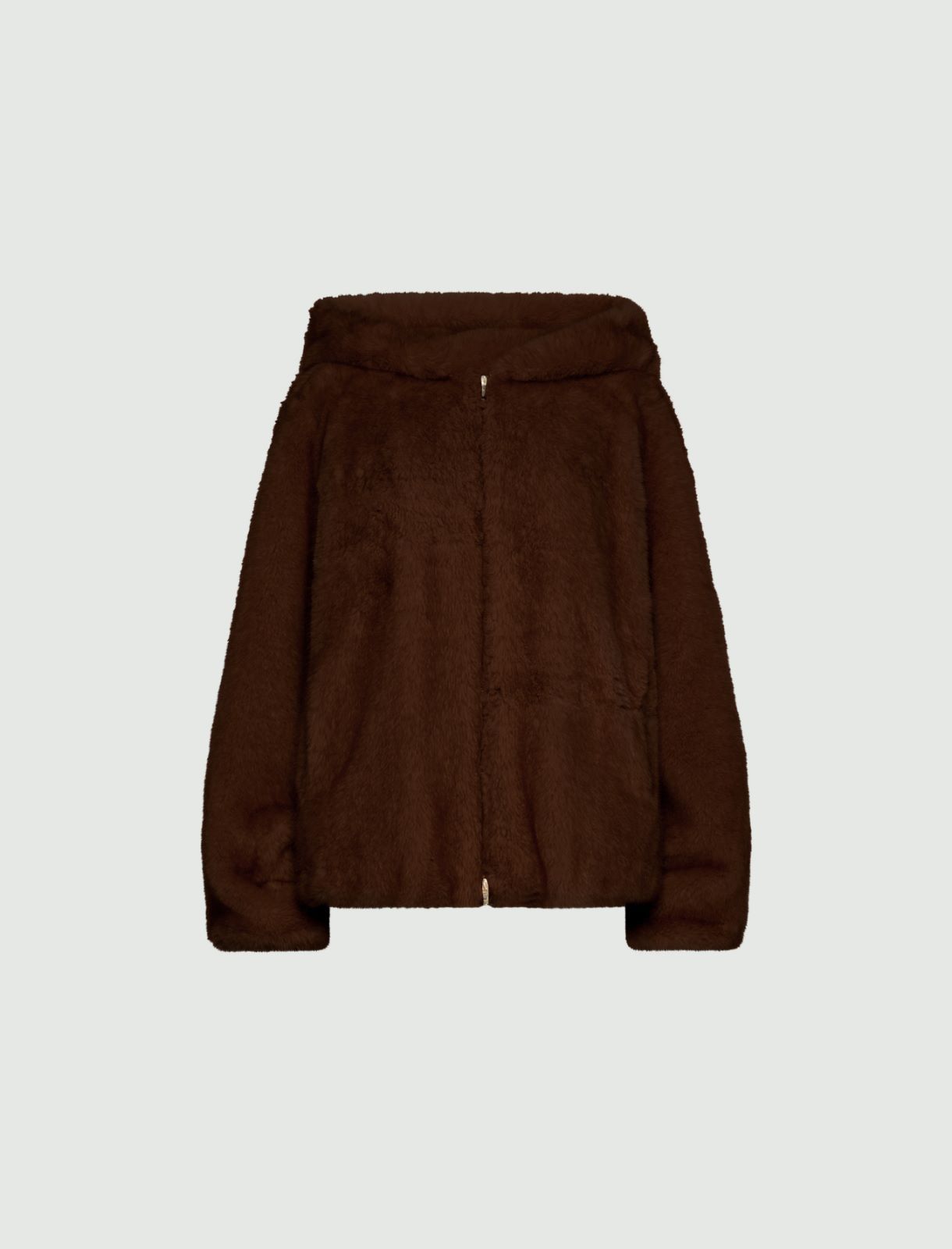 Hooded jacket - DARK BROWN - Marella