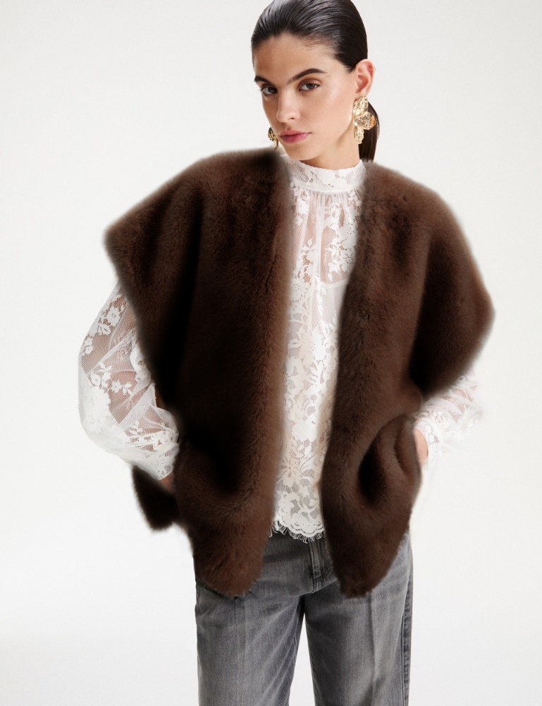 Furry fabric gilet - Marella