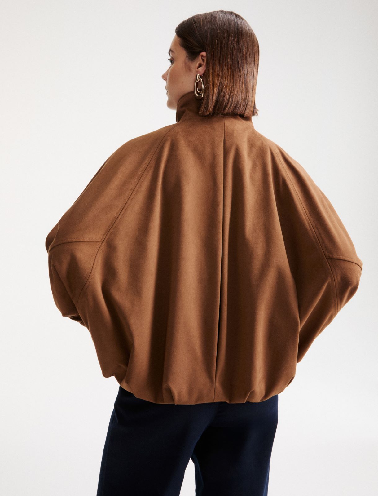 Blouson à col montant - Tabac - Marella - 3