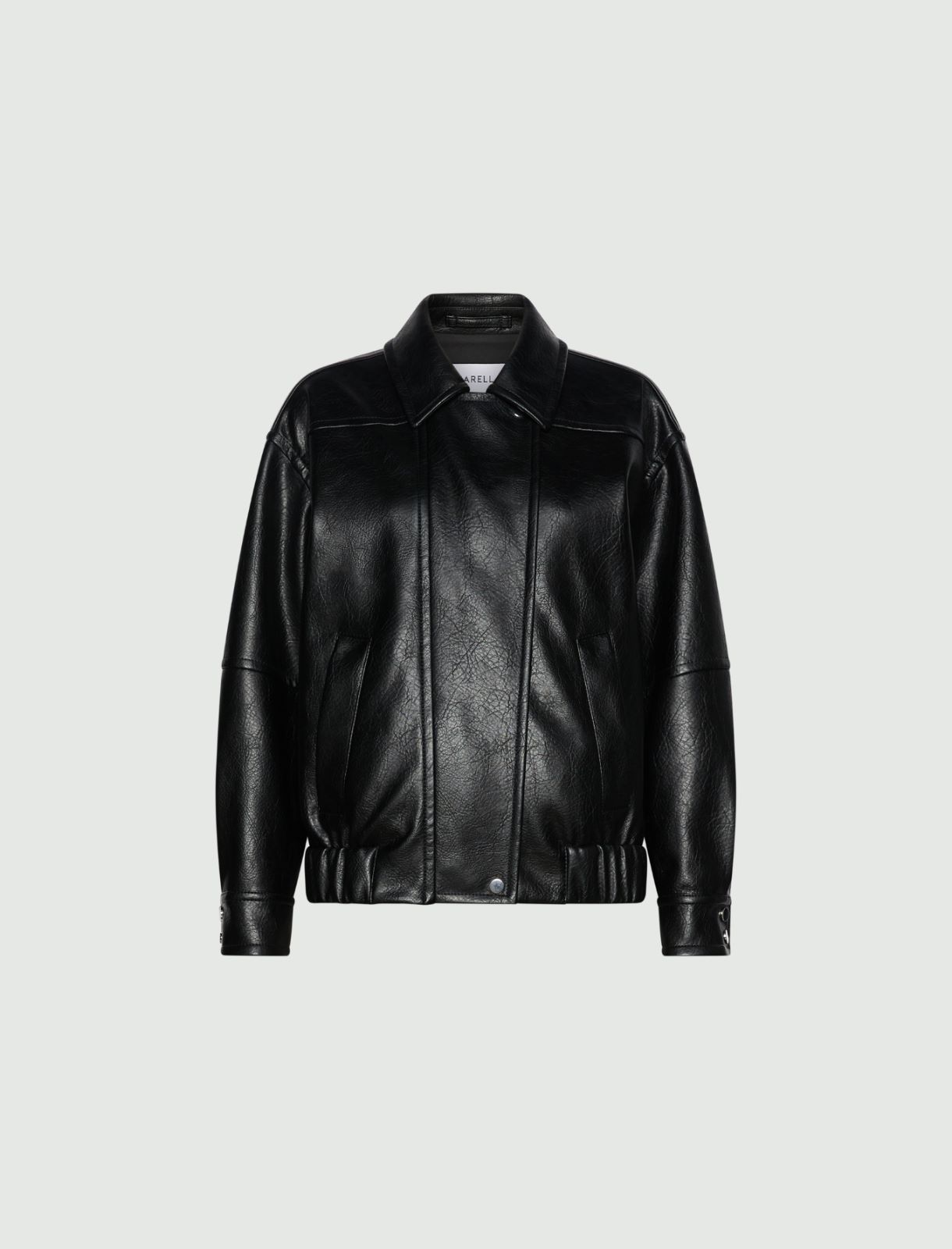 Bomber in jersey spalmato - NERO - Marella
