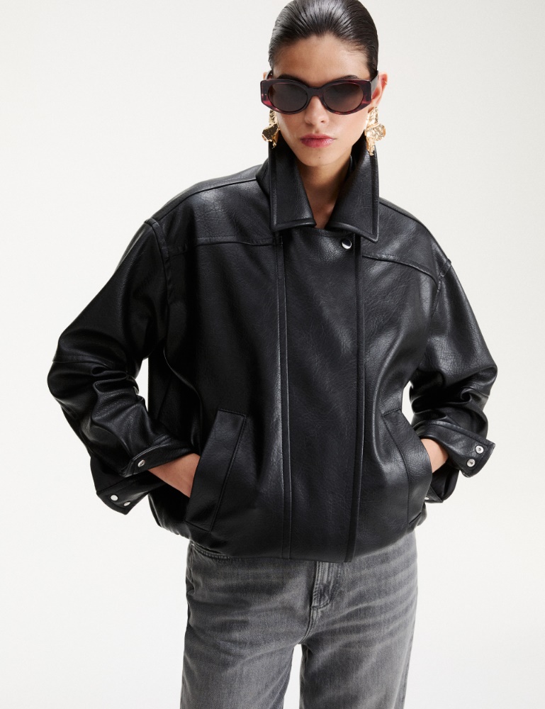 Coated jersey bomber jacket - Marella