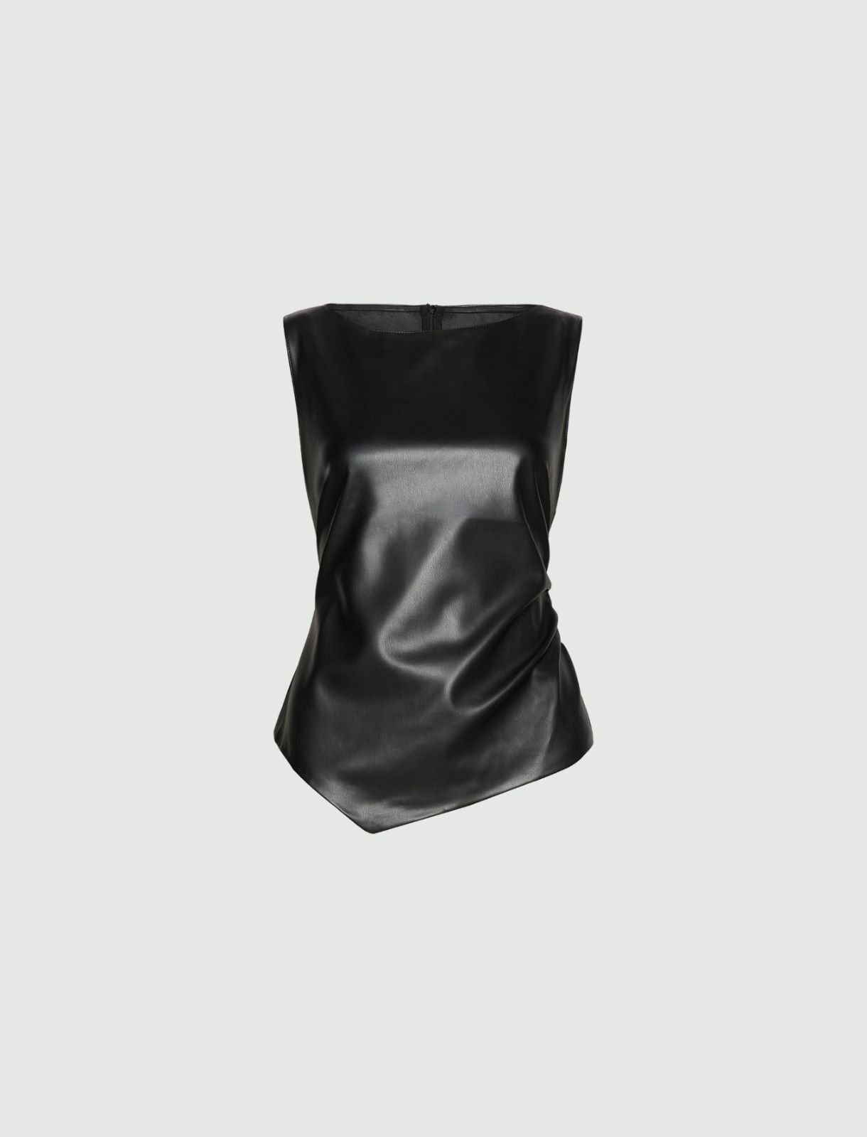 Top aderente in jersey spalmato - NERO - Marella