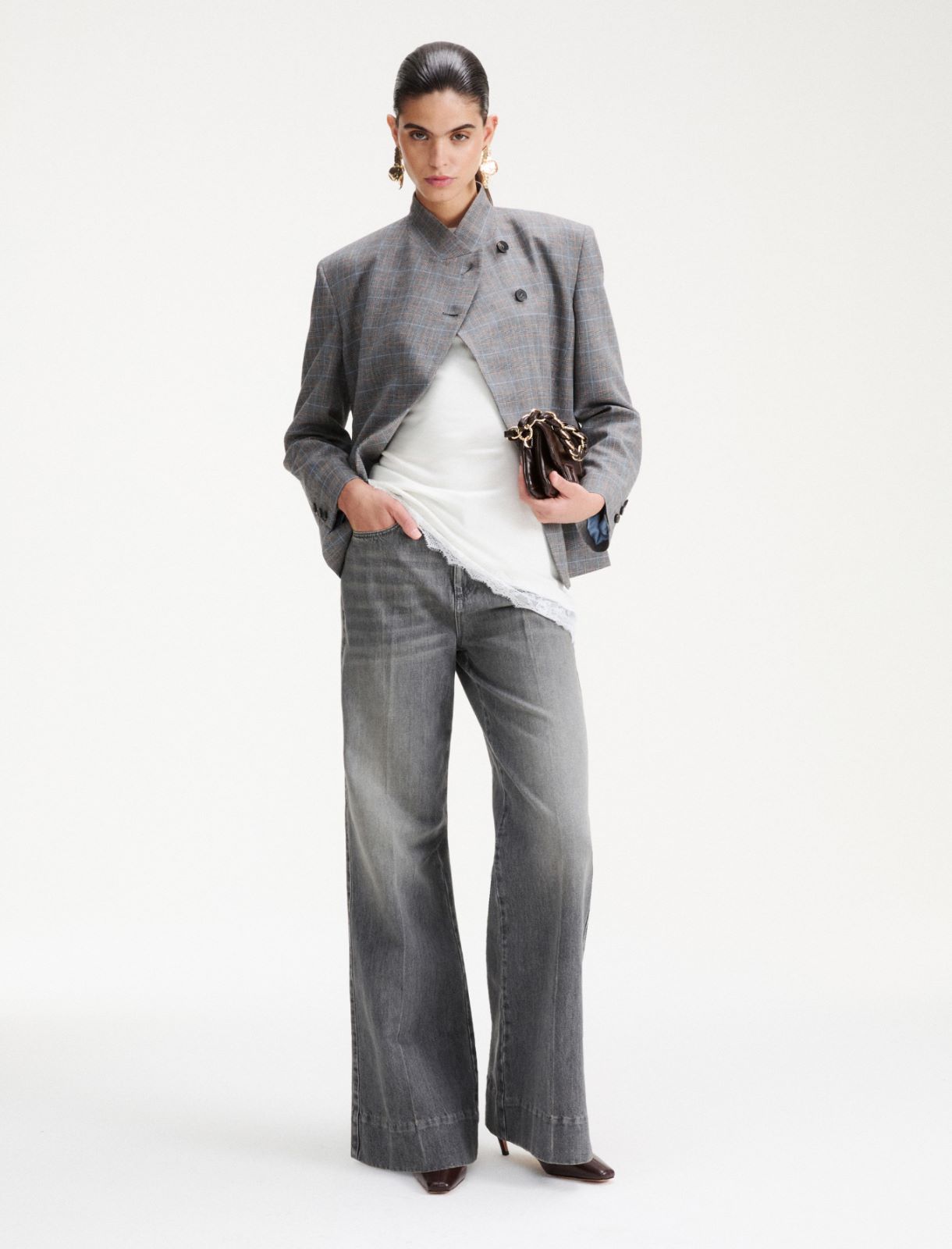 Asymmetric jersey T-shirt - WOOL WHITE - Marella - 2