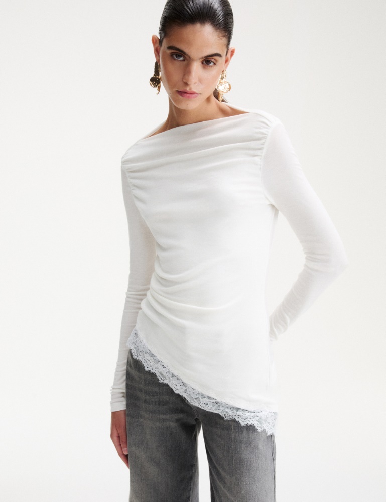 Asymmetric jersey T-shirt - Marella