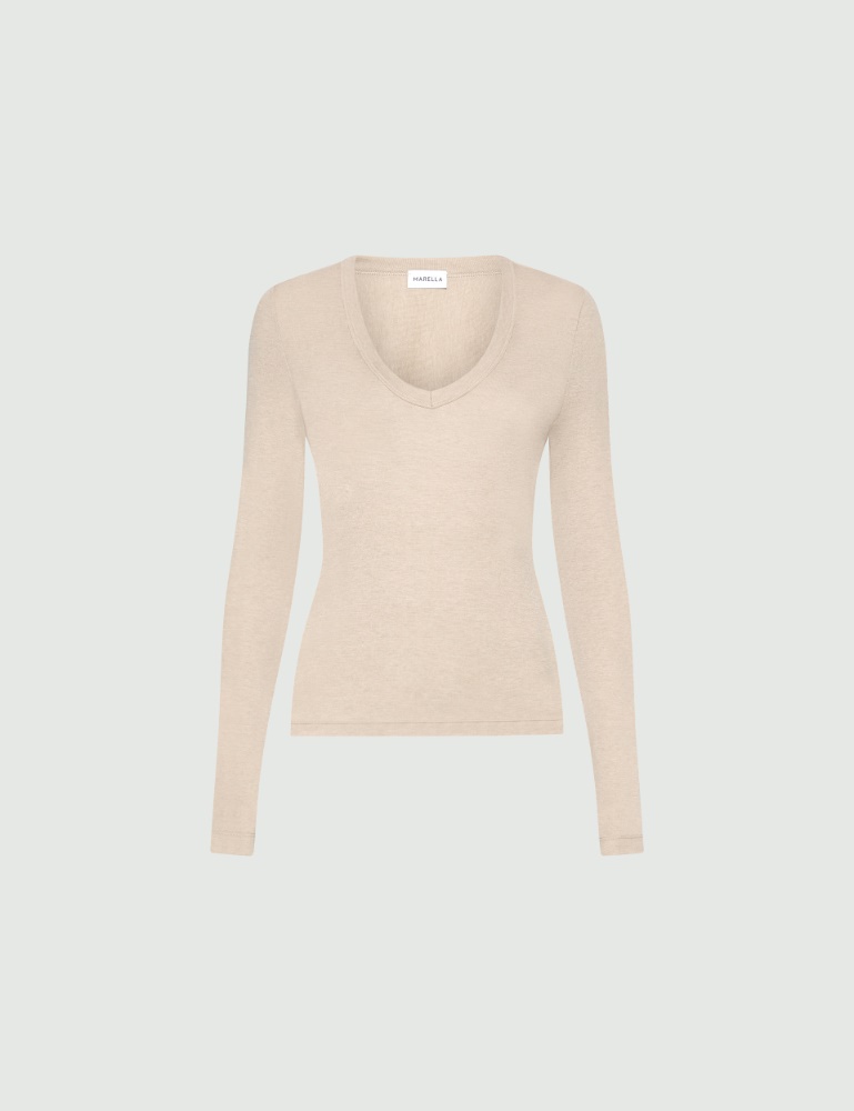 T-shirt aderente in jersey di misto lana - Marella