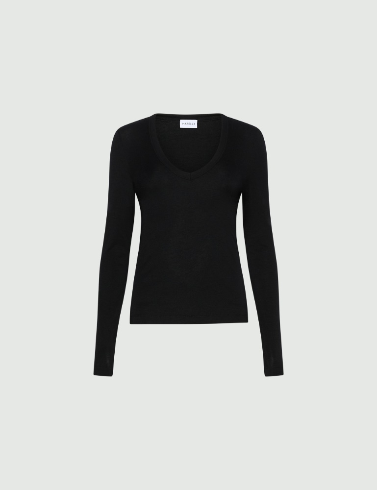 T-shirt aderente in jersey di misto lana - Marella